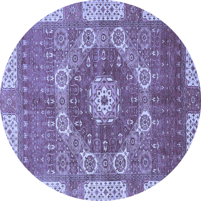 Round Machine Washable Abstract Blue Modern Rug, wshabs650blu