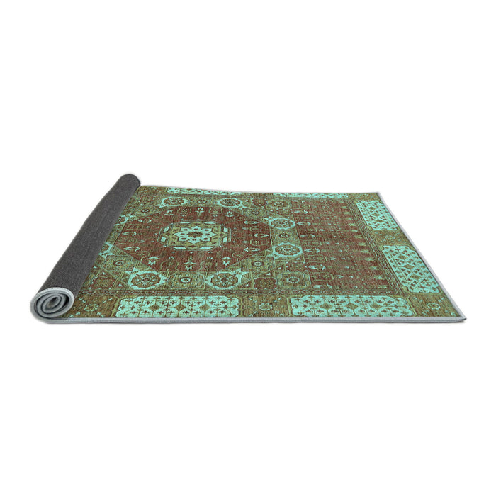 Sideview of Abstract Light Blue Modern Rug, abs650lblu