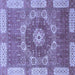 Square Abstract Blue Modern Rug, abs650blu