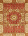 Machine Washable Abstract Orange Rug, wshabs650