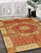 Abstract Orange Modern Rug in Family Room, abs650