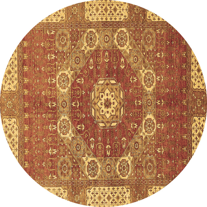 Round Machine Washable Abstract Brown Modern Rug, wshabs650brn