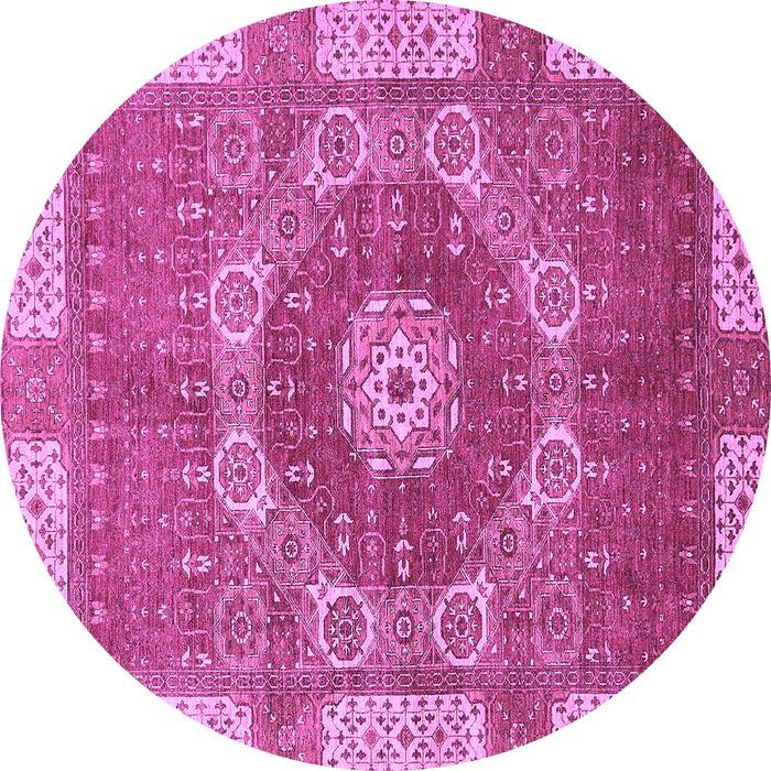 Round Machine Washable Abstract Purple Modern Area Rugs, wshabs650pur