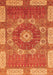 Machine Washable Abstract Orange Modern Area Rugs, wshabs650org