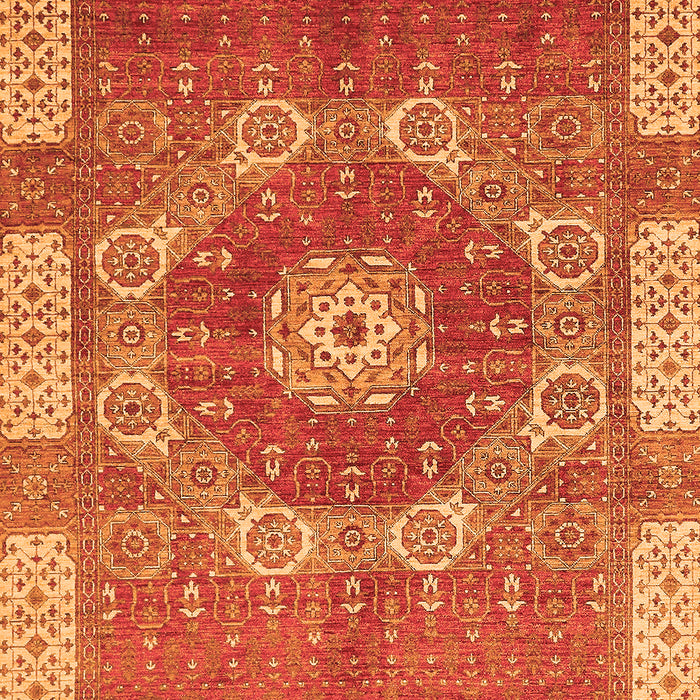 Machine Washable Abstract Orange Modern Area Rugs, wshabs650org