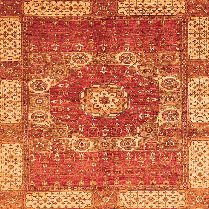 Square Abstract Orange Modern Rug, abs650org