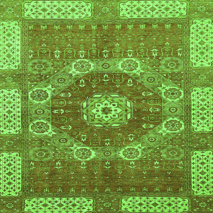 Square Abstract Green Modern Rug, abs650grn
