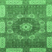 Square Abstract Emerald Green Modern Rug, abs650emgrn