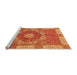 Sideview of Machine Washable Abstract Orange Modern Area Rugs, wshabs650org