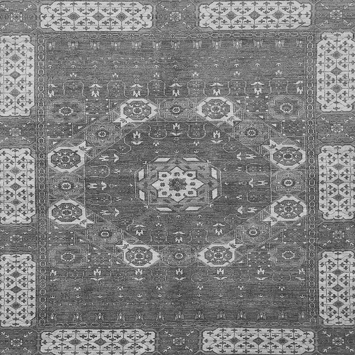 Square Machine Washable Abstract Gray Modern Rug, wshabs650gry