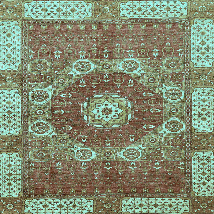 Square Abstract Light Blue Modern Rug, abs650lblu