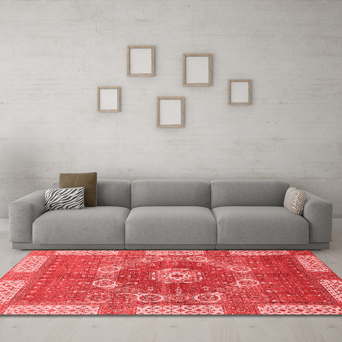 Modern Red Washable Rugs