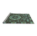 Sideview of Machine Washable Abstract Light Blue Modern Rug, wshabs651lblu