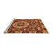 Sideview of Machine Washable Abstract Orange Modern Area Rugs, wshabs651org