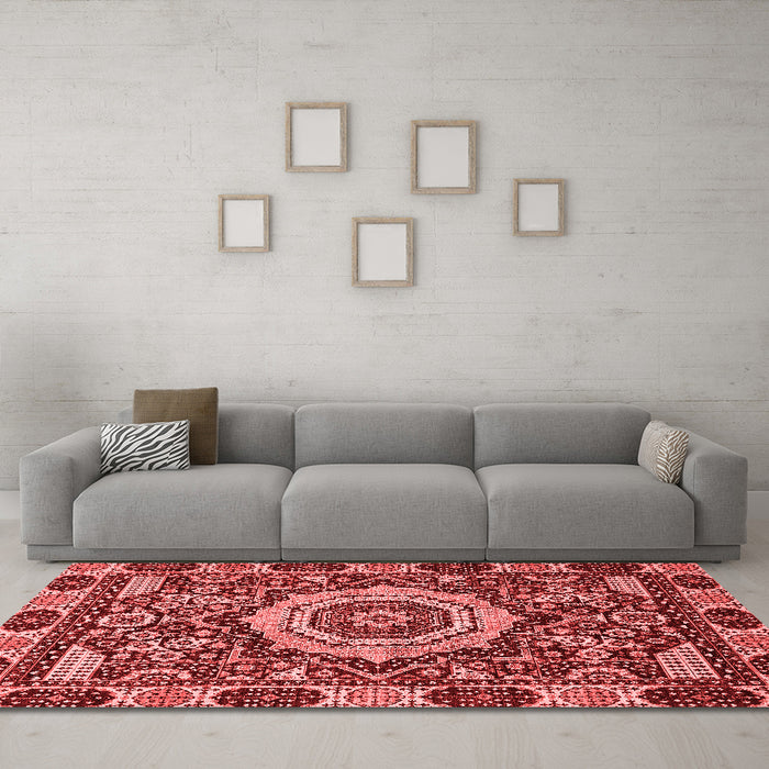 Modern Red Washable Rugs