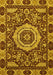 Abstract Yellow Modern Rug, abs651yw