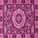 Square Machine Washable Abstract Pink Modern Rug, wshabs651pnk