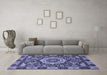 Machine Washable Abstract Blue Modern Rug in a Living Room, wshabs651blu