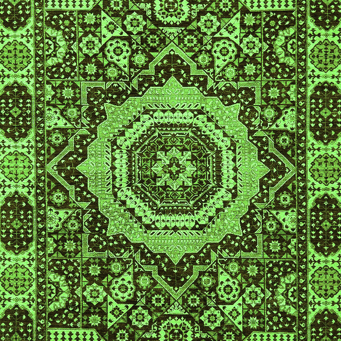 Machine Washable Abstract Green Modern Area Rugs, wshabs651grn