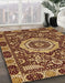 Machine Washable Abstract Orange Rug in a Family Room, wshabs651