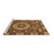 Sideview of Machine Washable Abstract Brown Modern Rug, wshabs651brn