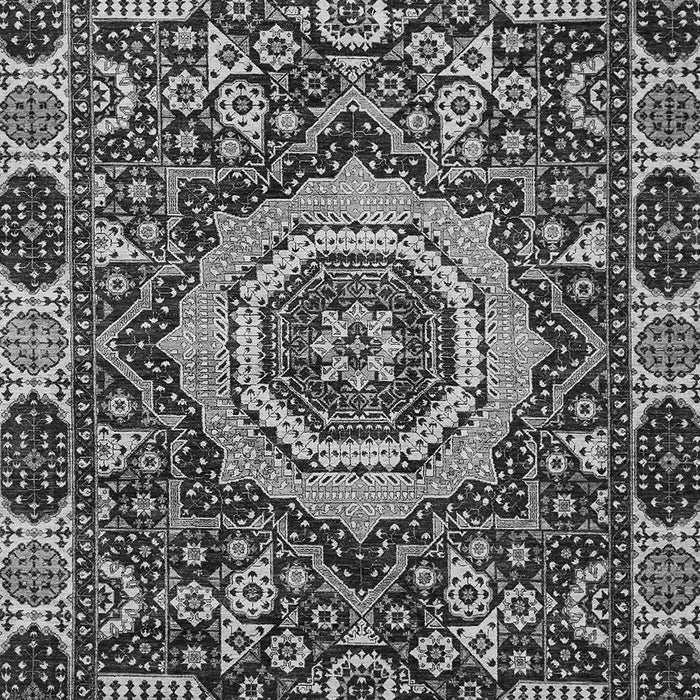 Machine Washable Abstract Gray Modern Rug, wshabs651gry