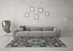 Machine Washable Abstract Gray Modern Rug in a Living Room,, wshabs651gry