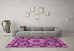 Machine Washable Abstract Purple Modern Area Rugs in a Living Room, wshabs651pur