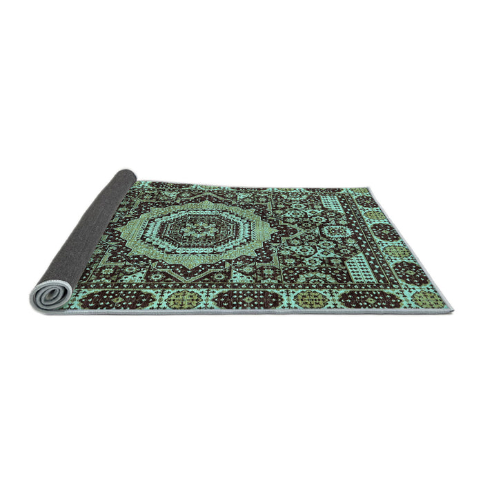 Sideview of Abstract Light Blue Modern Rug, abs651lblu