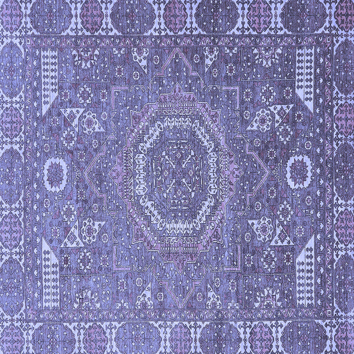 Square Abstract Blue Modern Rug, abs652blu