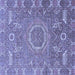 Square Abstract Blue Modern Rug, abs652blu