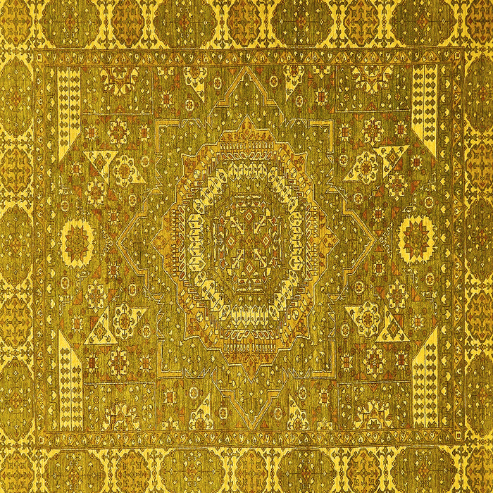 Square Abstract Yellow Modern Rug, abs652yw
