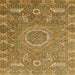 Square Machine Washable Abstract Yellow Rug, wshabs652