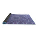 Sideview of Abstract Blue Modern Rug, abs652blu