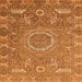 Square Machine Washable Abstract Orange Modern Area Rugs, wshabs652org