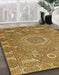 Machine Washable Abstract Yellow Rug in a Family Room, wshabs652