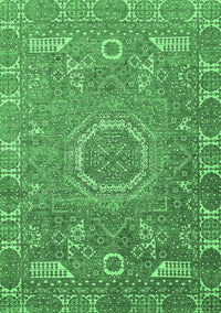 Abstract Emerald Green Modern Rug, abs652emgrn