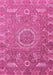 Machine Washable Abstract Pink Modern Rug, wshabs652pnk