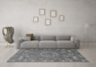 Machine Washable Abstract Gray Modern Rug in a Living Room,, wshabs652gry