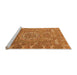 Sideview of Machine Washable Abstract Orange Modern Area Rugs, wshabs652org