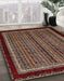 Machine Washable Abstract Dark Almond Brown Rug in a Family Room, wshabs653