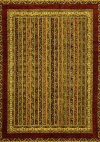 Abstract Yellow Modern Rug, abs653yw