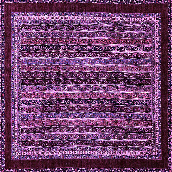 Square Abstract Purple Modern Rug, abs653pur