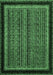 Machine Washable Abstract Emerald Green Modern Area Rugs, wshabs653emgrn