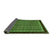 Sideview of Abstract Green Modern Rug, abs653grn