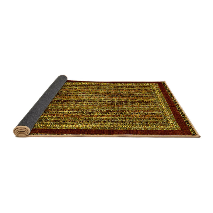 Sideview of Abstract Yellow Modern Rug, abs653yw