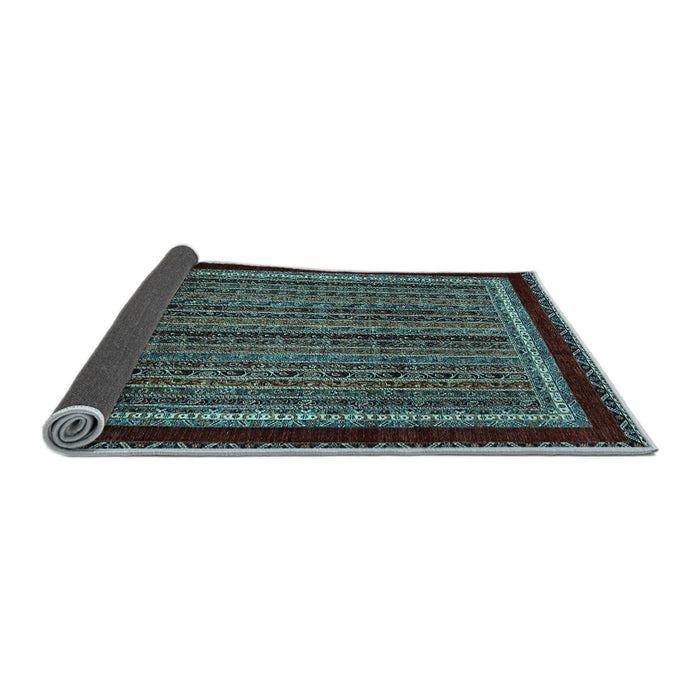 Sideview of Abstract Light Blue Modern Rug, abs653lblu