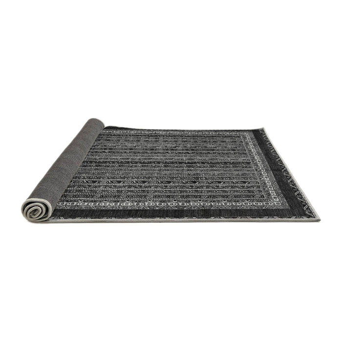 Sideview of Abstract Gray Modern Rug, abs653gry
