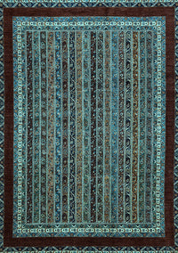 Abstract Light Blue Modern Rug, abs653lblu