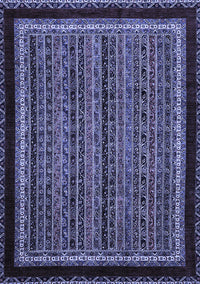 Abstract Blue Modern Rug, abs653blu